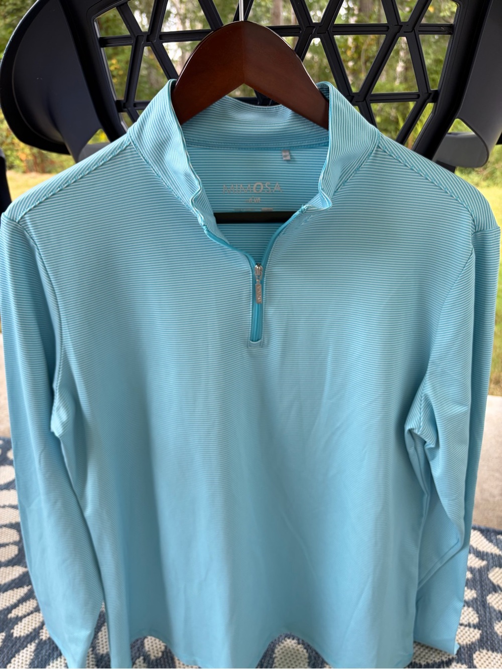 Mimosa Women’s Aqua Long-Sleeve Quarter-Zip Pullover